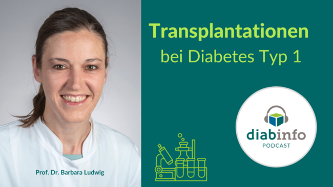 Bild von Prof. Ludwig mit der Schrift "Transplantationen bei Diabetes Typ 1"