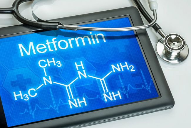 Chemische Strukturformel von Metformin 