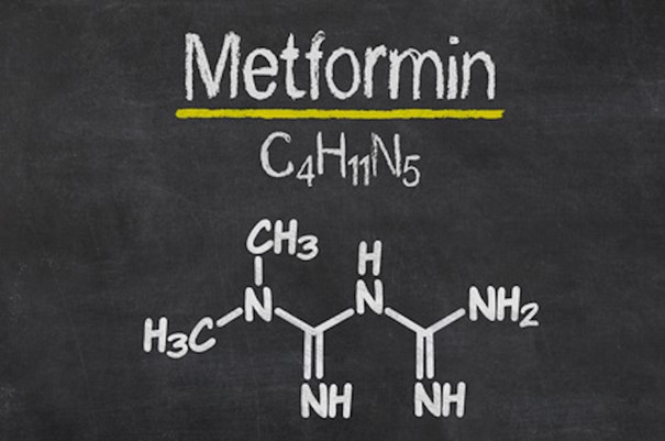 Strukturformel von Metformin 