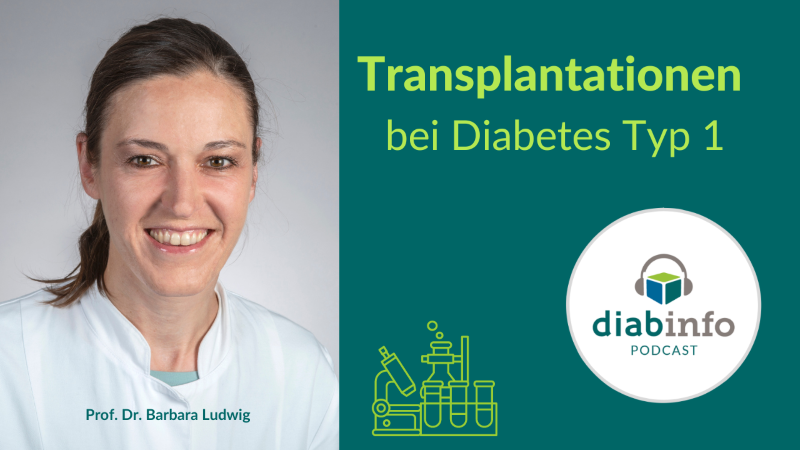 Bild von Prof. Ludwig mit der Schrift "Transplantationen bei Diabetes Typ 1"