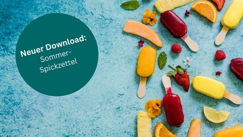 Neuer Download: Kohlenhydratangaben für sommerliches Obst und Eis 